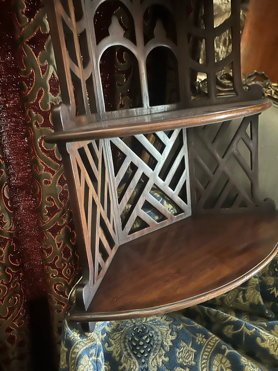 Stunning Pair Wall Mountable Whatnots - Image 3