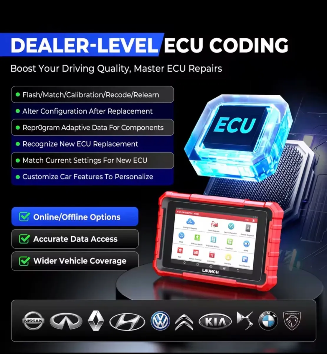 New LAUNCH X431 PROS ELITE OBD2 Diagnostic - Image 2