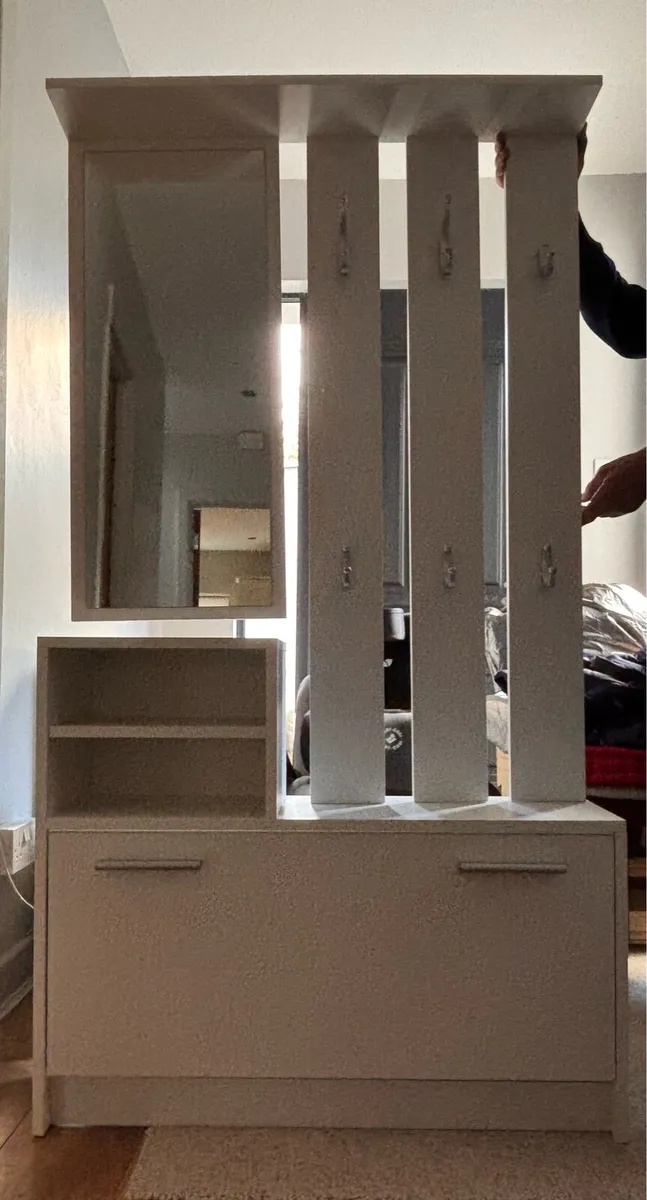 Hallway Furniture Set with Mirror and Shoe Storage - Image 2