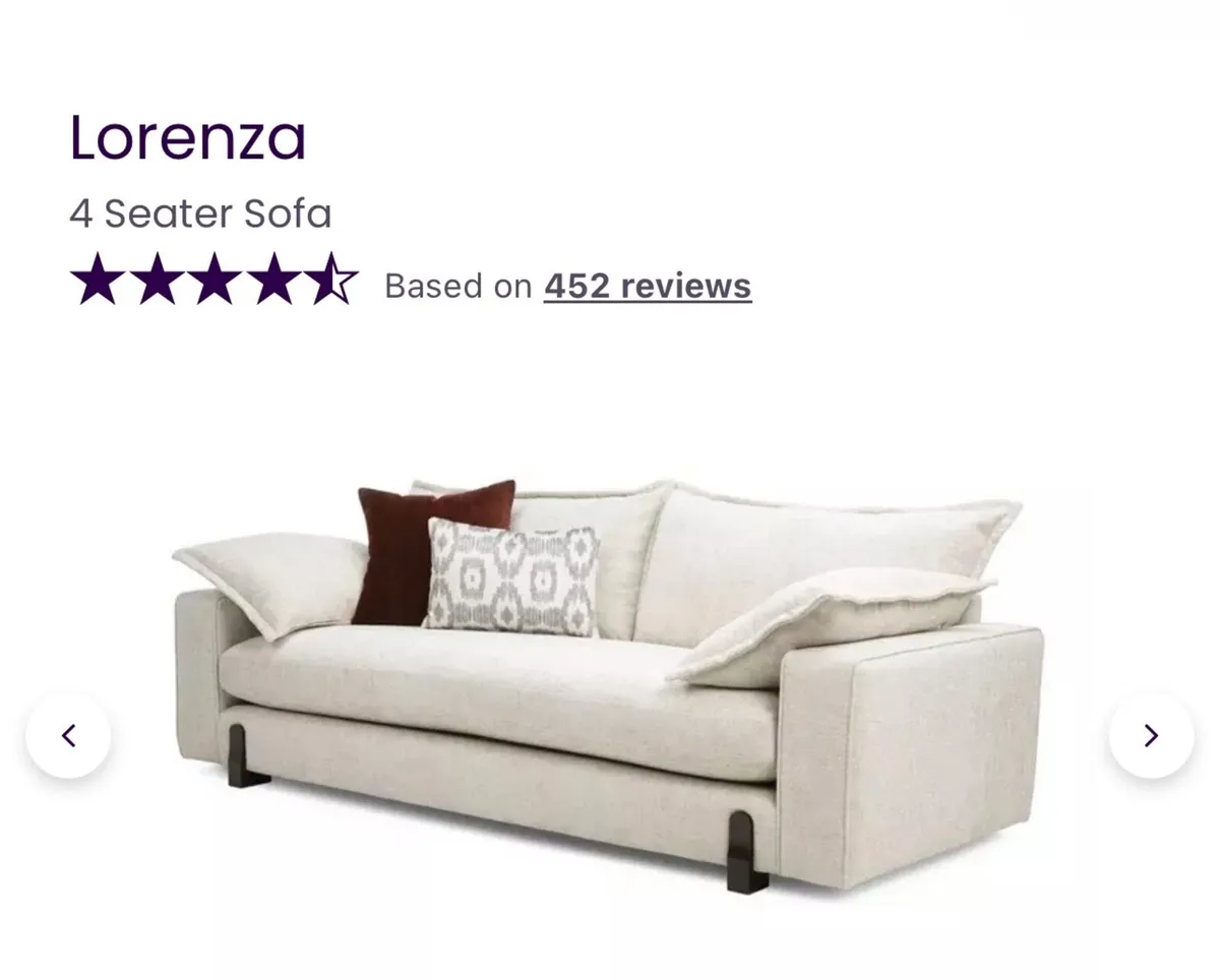 DFS Lorenza 4 seater Sofa - Image 2