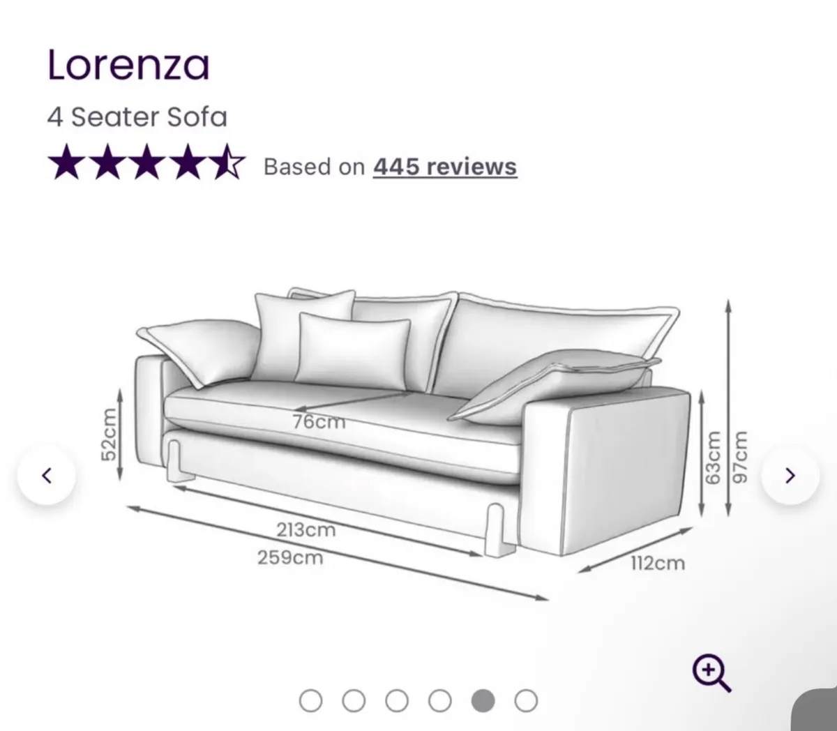 DFS Lorenza 4 seater Sofa - Image 3