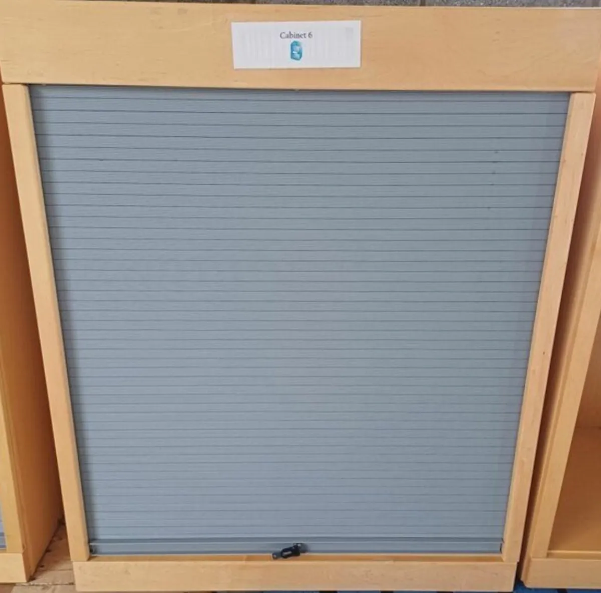 1.2M Roller Door Wooden Cabinets - Image 1
