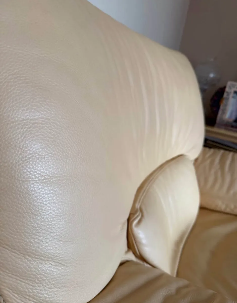 3 Piece Italian Leather Sofa - Image 2