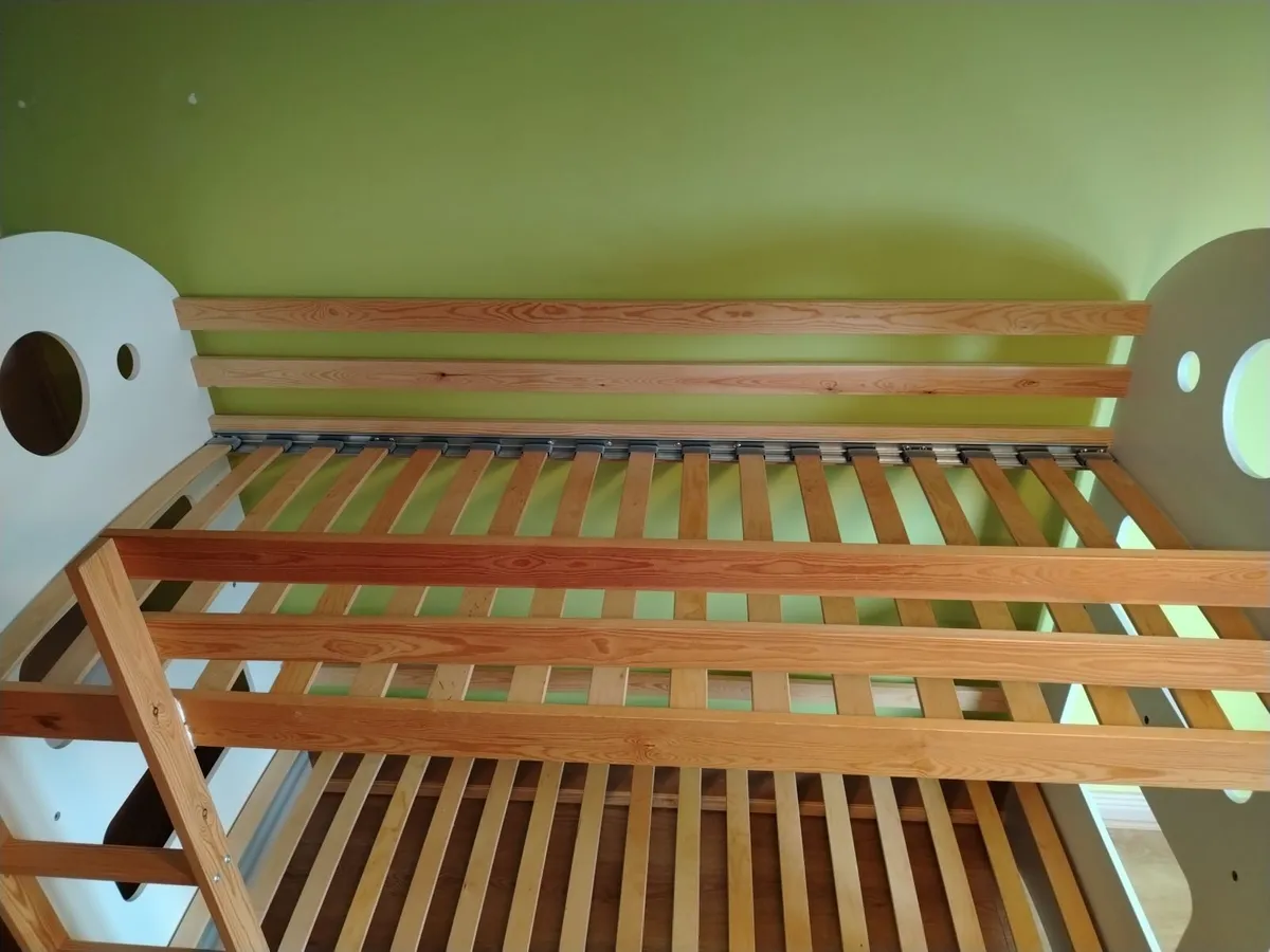Bunk Bed 190x80cm (Pine / White) with Mattresses - Image 2