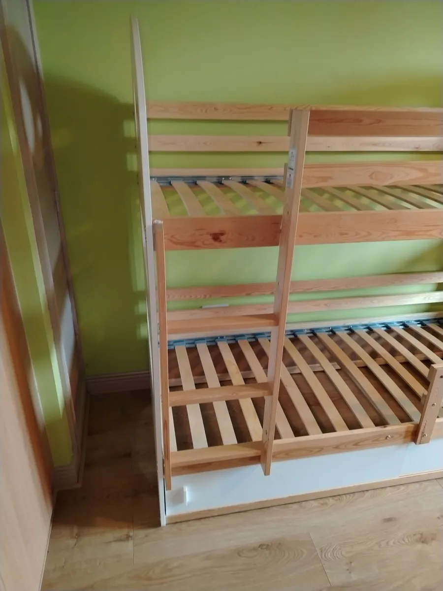 Bunk Bed 190x80cm (Pine / White) with Mattresses - Image 3