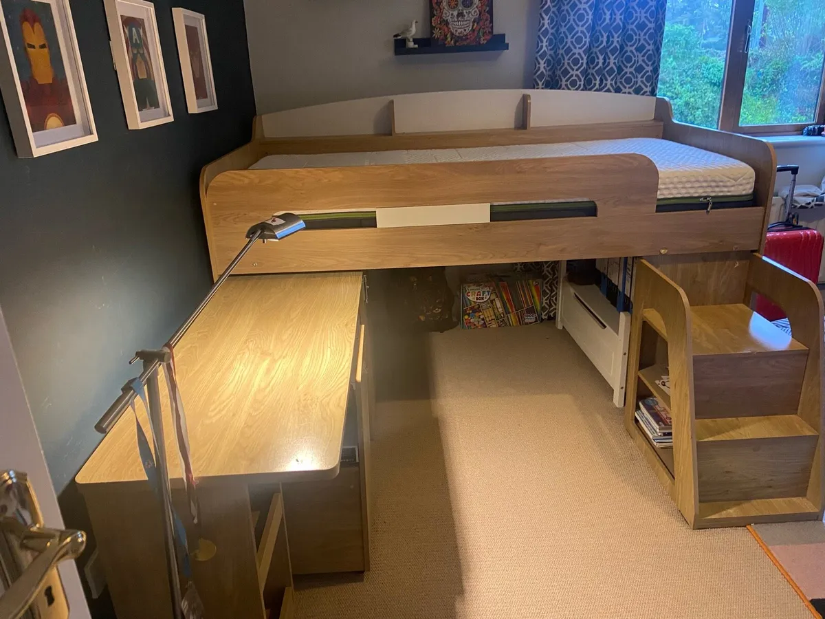 Midi Bed with matching desk, chair and Mattress - Image 2