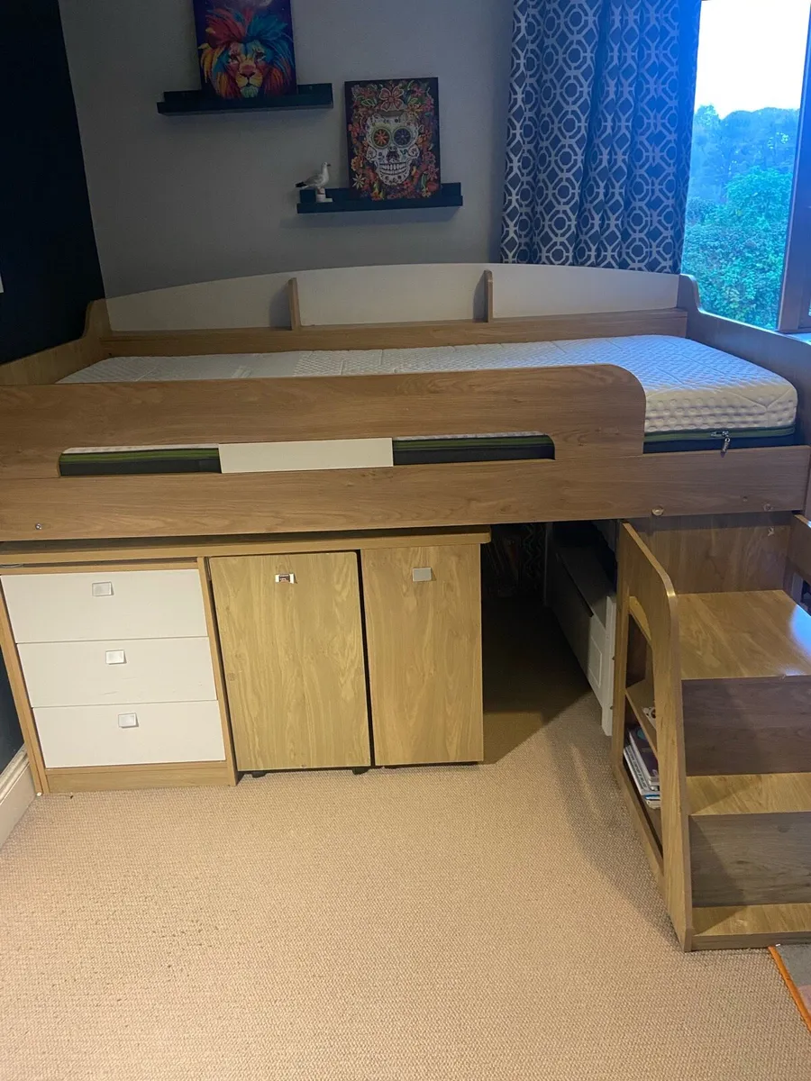 Midi Bed with matching desk, chair and Mattress - Image 3