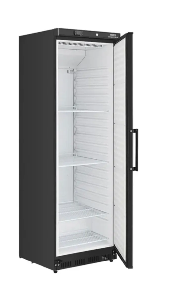 Nisbets Essentials Upright Fridge Black - 400Ltr - Image 1