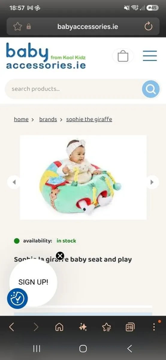Sophie La Giraffe Baby Seat and Cushion - Image 3