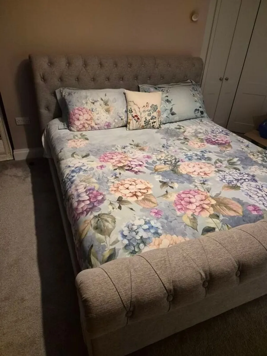Karma Grey Superking bed frame - Image 1