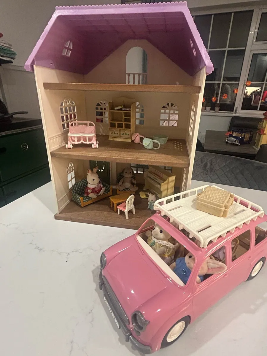 Sylvanian family house car figurines furniture - Image 2