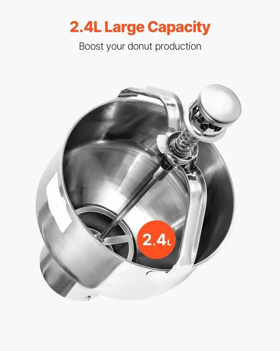 2.4L  Doughnut Making Machine Stainless Steel - Image 4