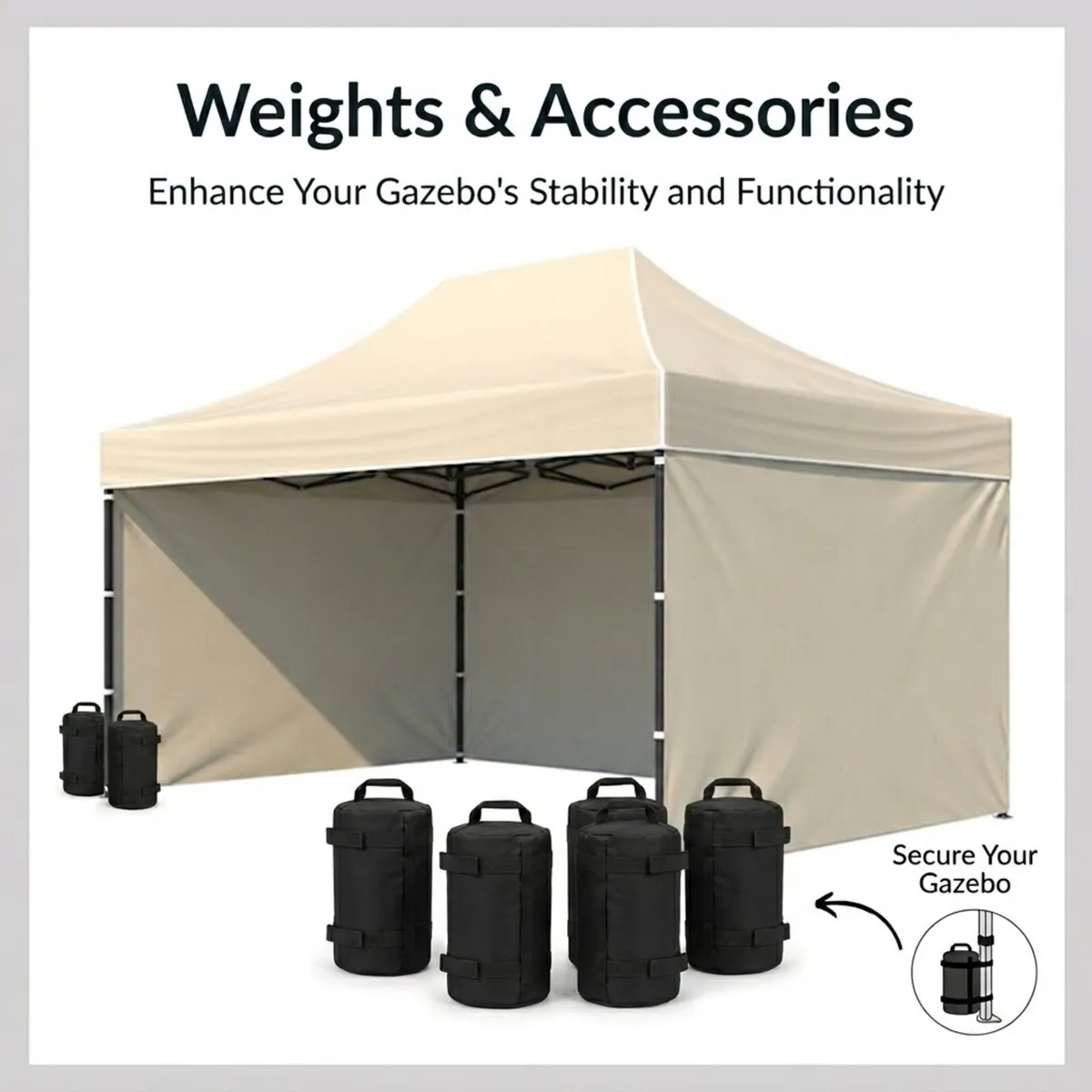 3m x 4.5m Heavy Duty PopUp Gazebo 40mm FREE DELIVE - Image 1