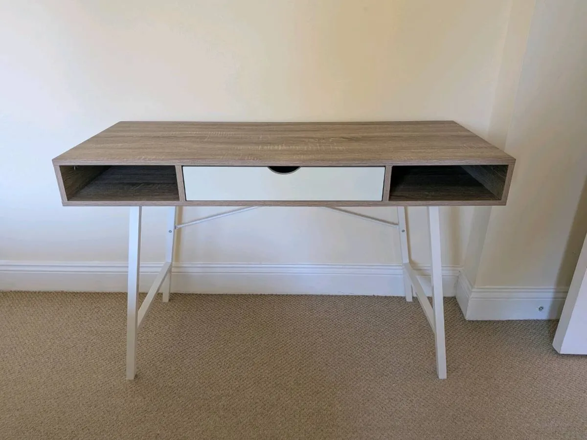 Office Desk light oak/white - Image 1