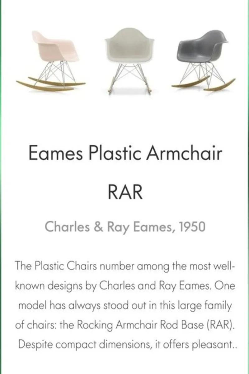 2 x Authentic Vitra Eames RAR Rocking Chairs 2016 - Image 2