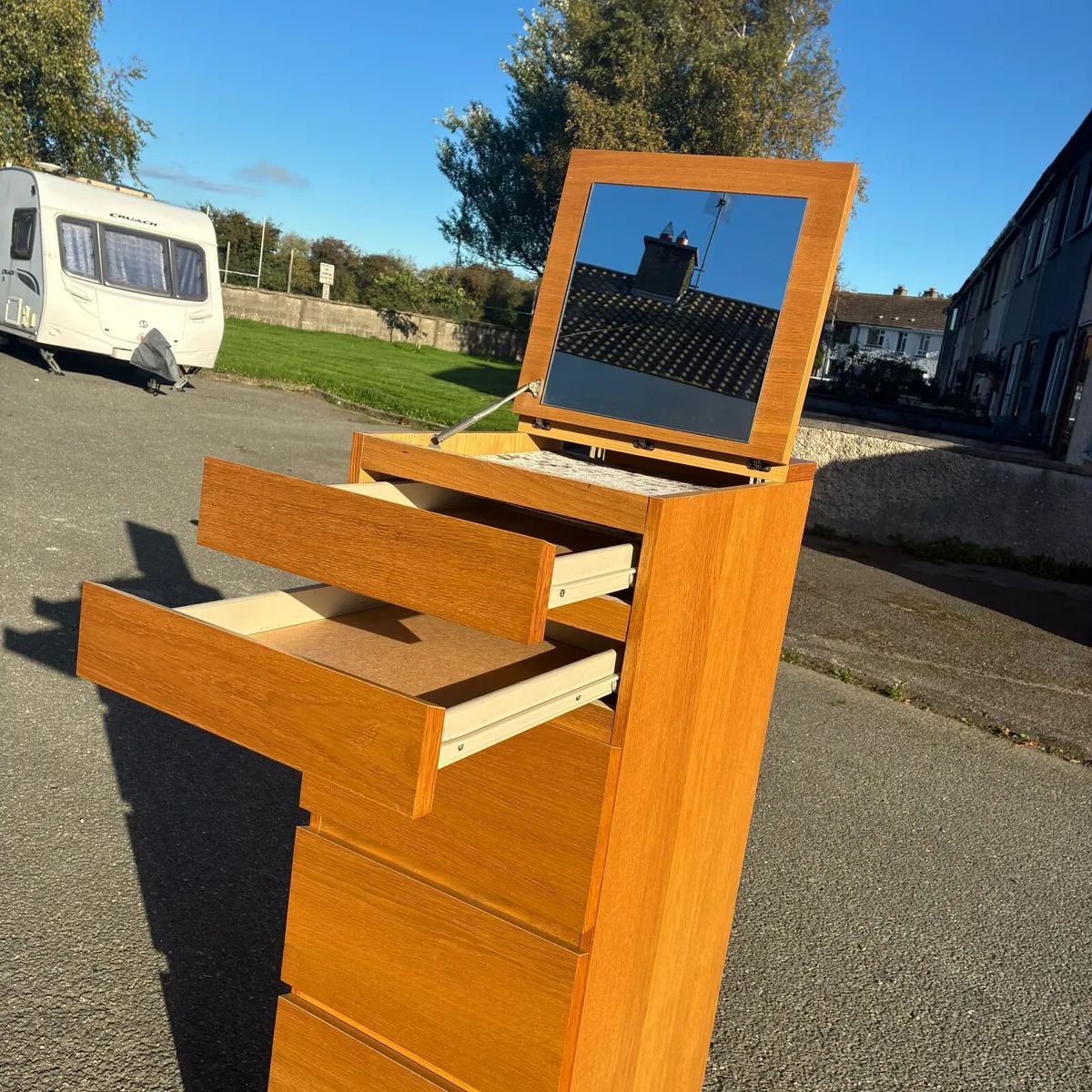 Tall Malm Chest of 6 Drawers with mirror - Image 4