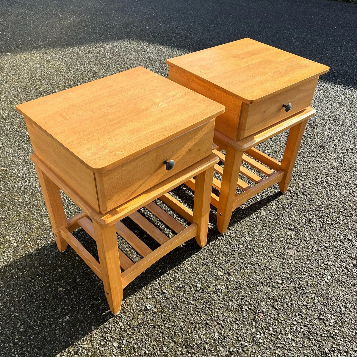Two Solid Oak Lockers - Image 2