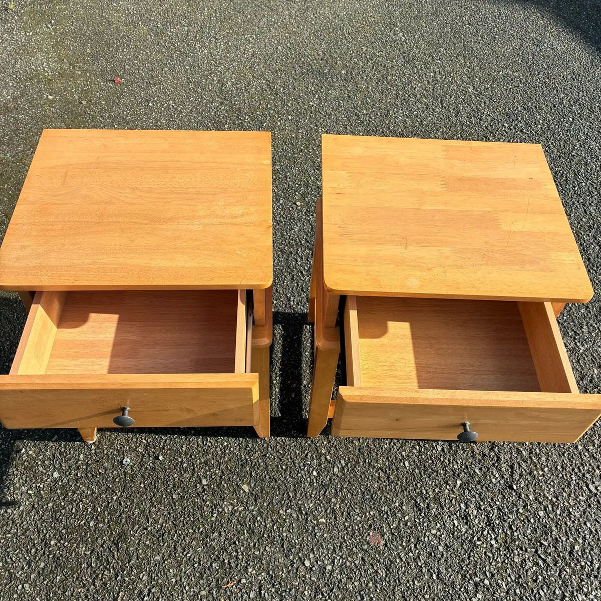 Two Solid Oak Lockers - Image 3
