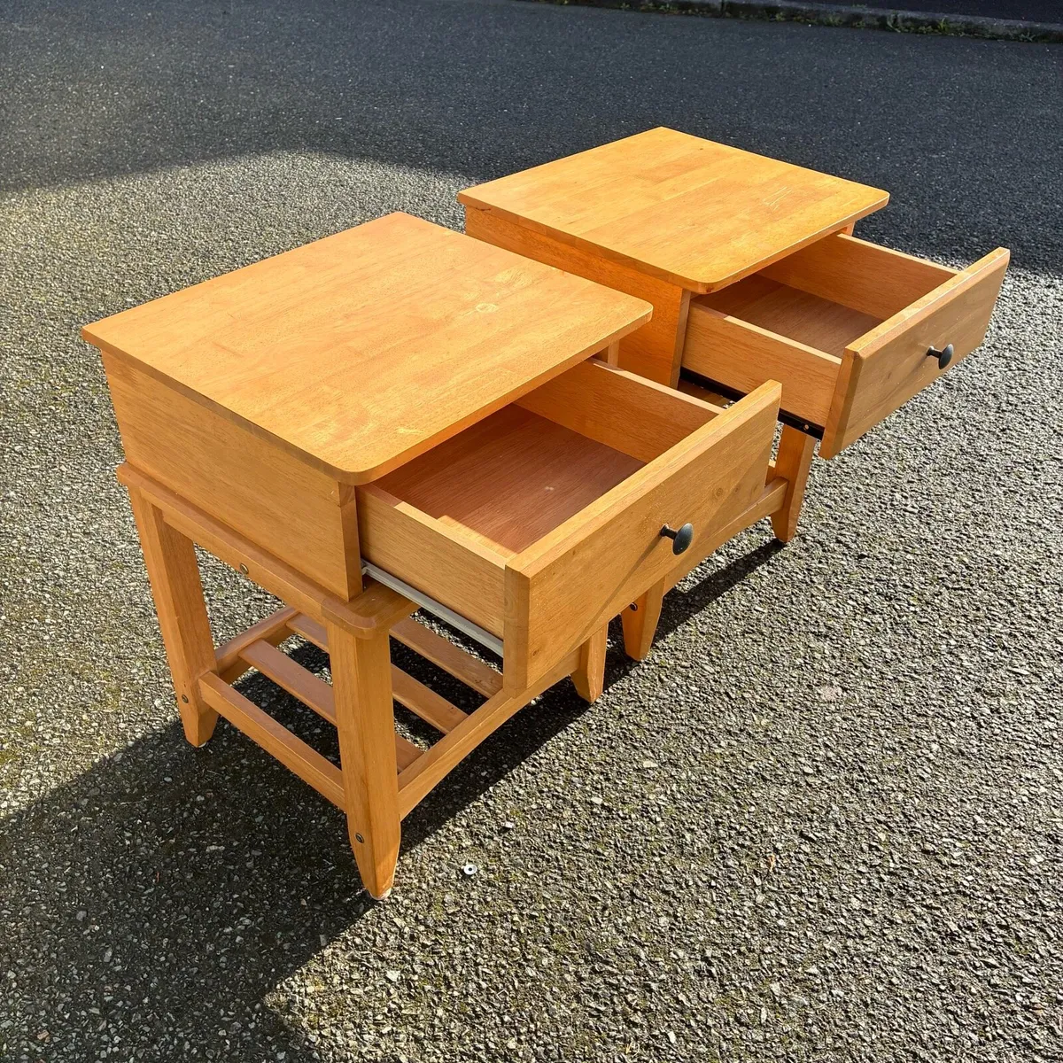 Two Solid Oak Lockers - Image 4