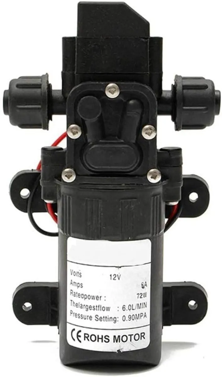 Water Pump 12V High Pressure Self Priming 6L/min - Image 1