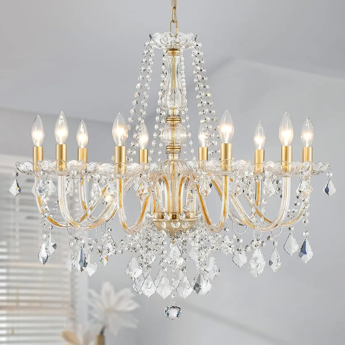 Chandelier 10-Light Candle Style Pendant Light - Image 1