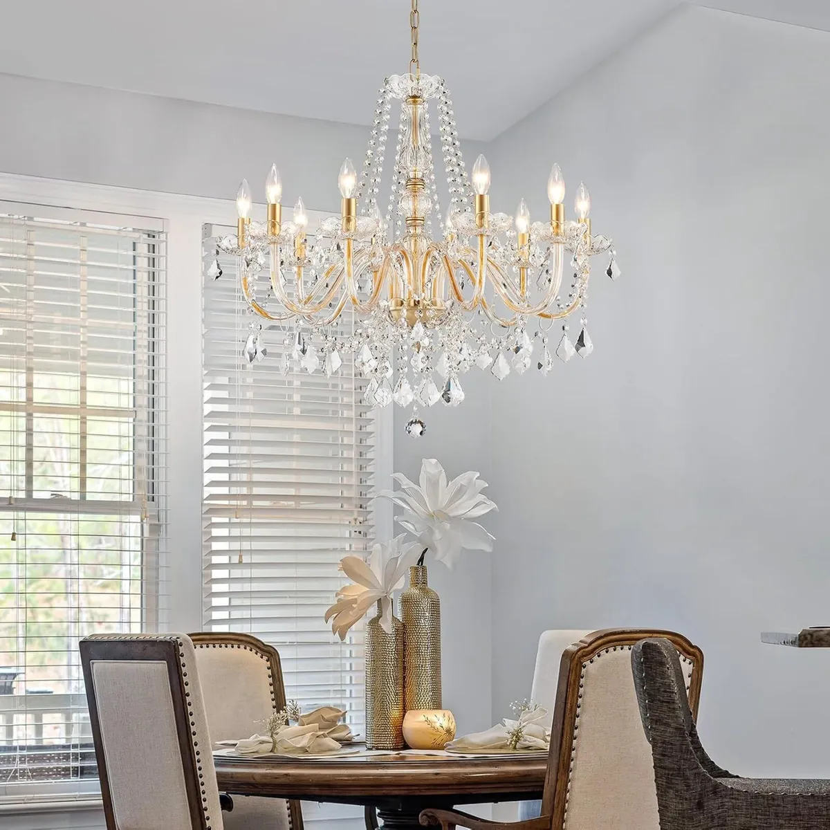 Chandelier 10-Light Candle Style Pendant Light - Image 2