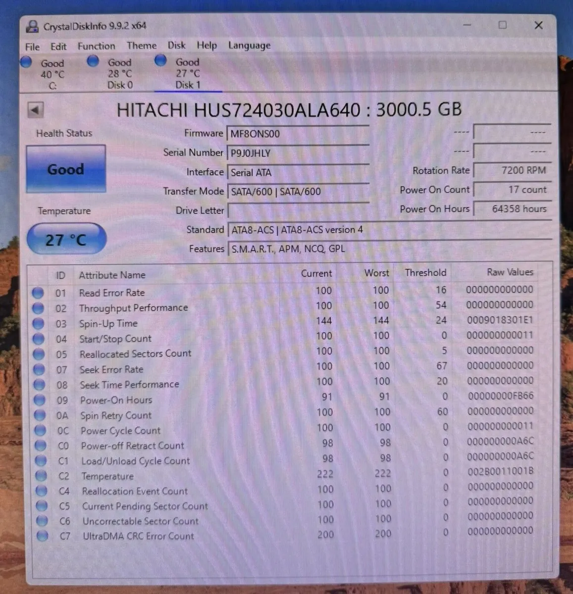 Hitachi HGST 3TB HDD 7200RPM 3.5" SATA - Image 2