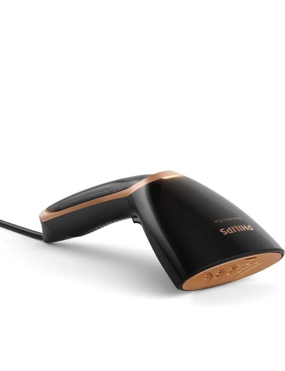 Philips Steam&Go Plus Handheld Clothes Steamer, Vertical and Horizontal Garment Steamer, No Ironing Board Needed, 0.07 Litre, 1300 W, Black/Copper - Image 4