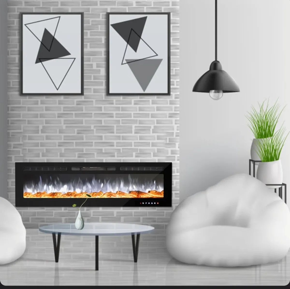 Electric fireplace for media wall - Image 1