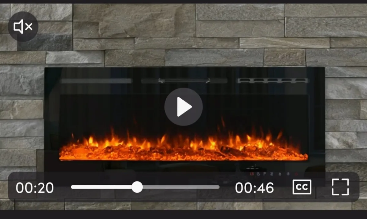 Electric fireplace for media wall - Image 4