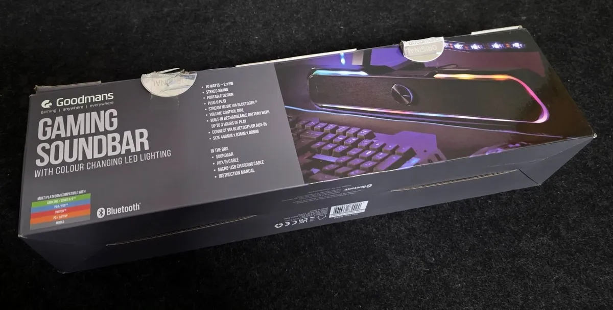 Goodmans Gaming LED 10W Soundbar - Image 2
