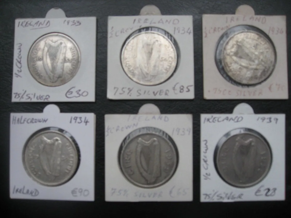 Irish Half Crowns 1930's - Various Prices - Image 1