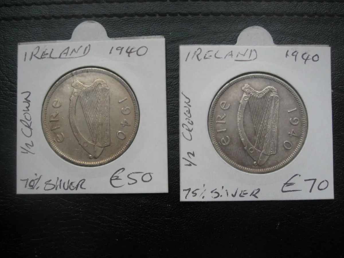 Irish Half Crowns 1940's - Various Prices - Image 4