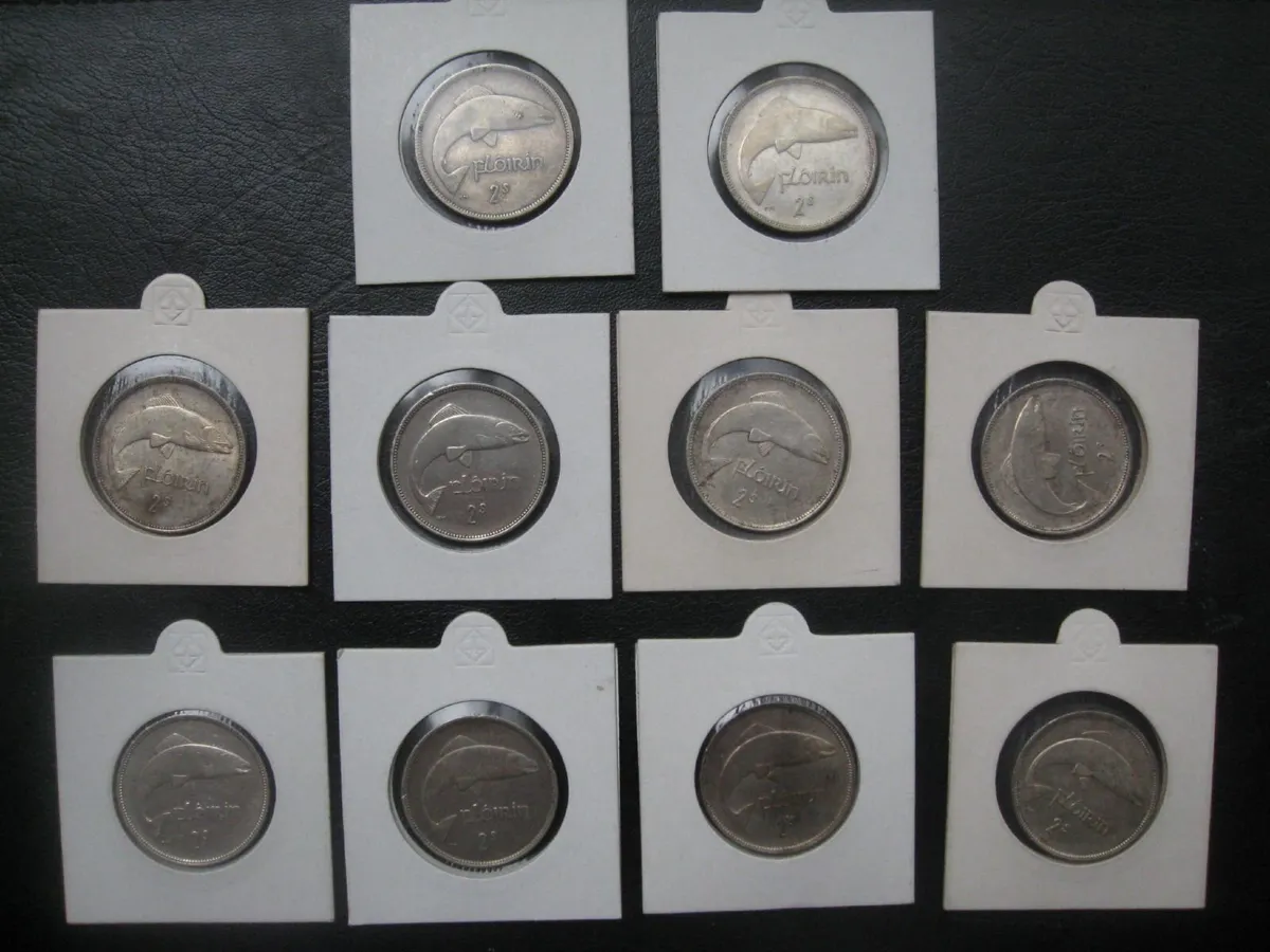 Irish Florin Coins - 1935 & 1939 - Image 1