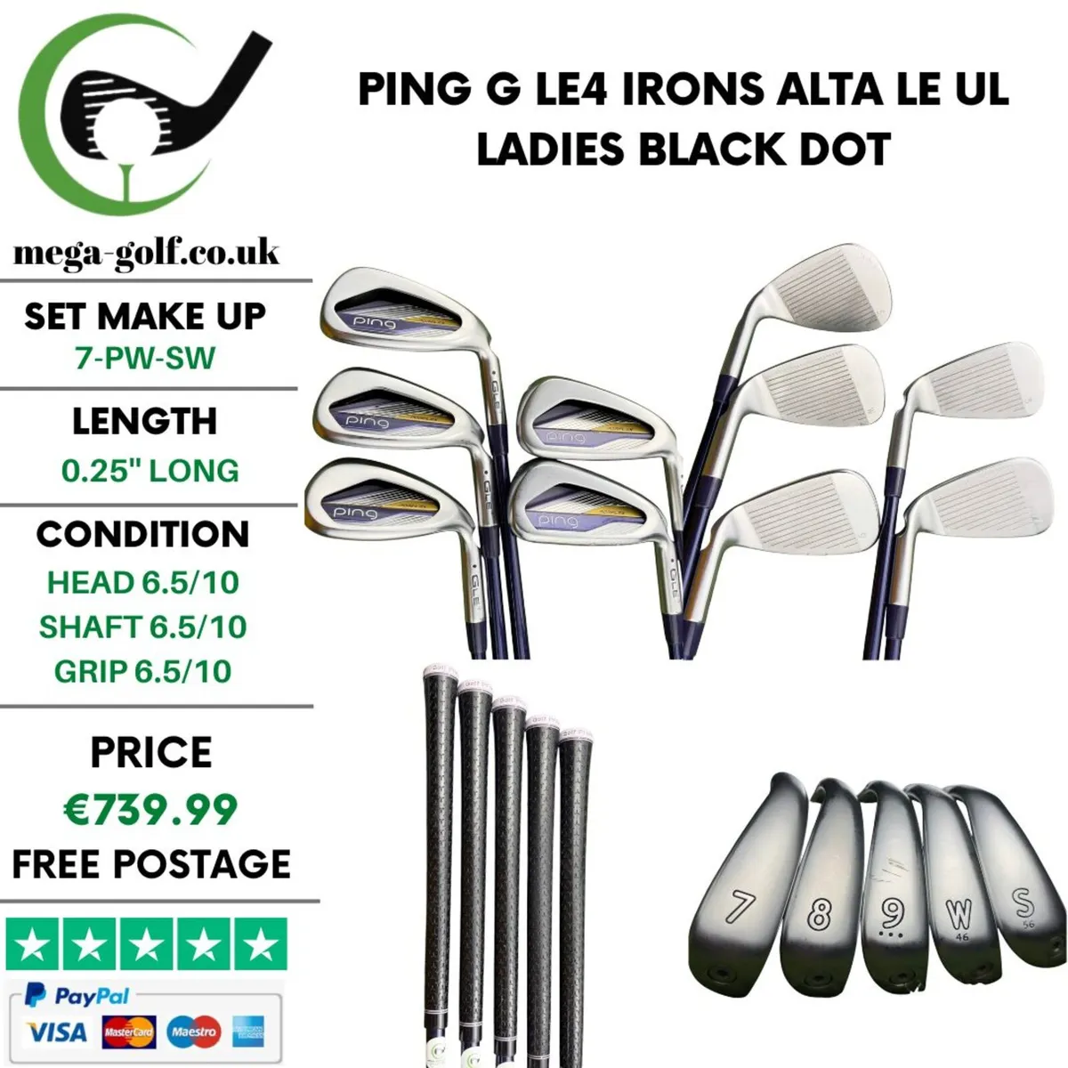 Ping G Le4 Irons / 7-Pw-Sw / Alta LE UL Ladies - Image 1