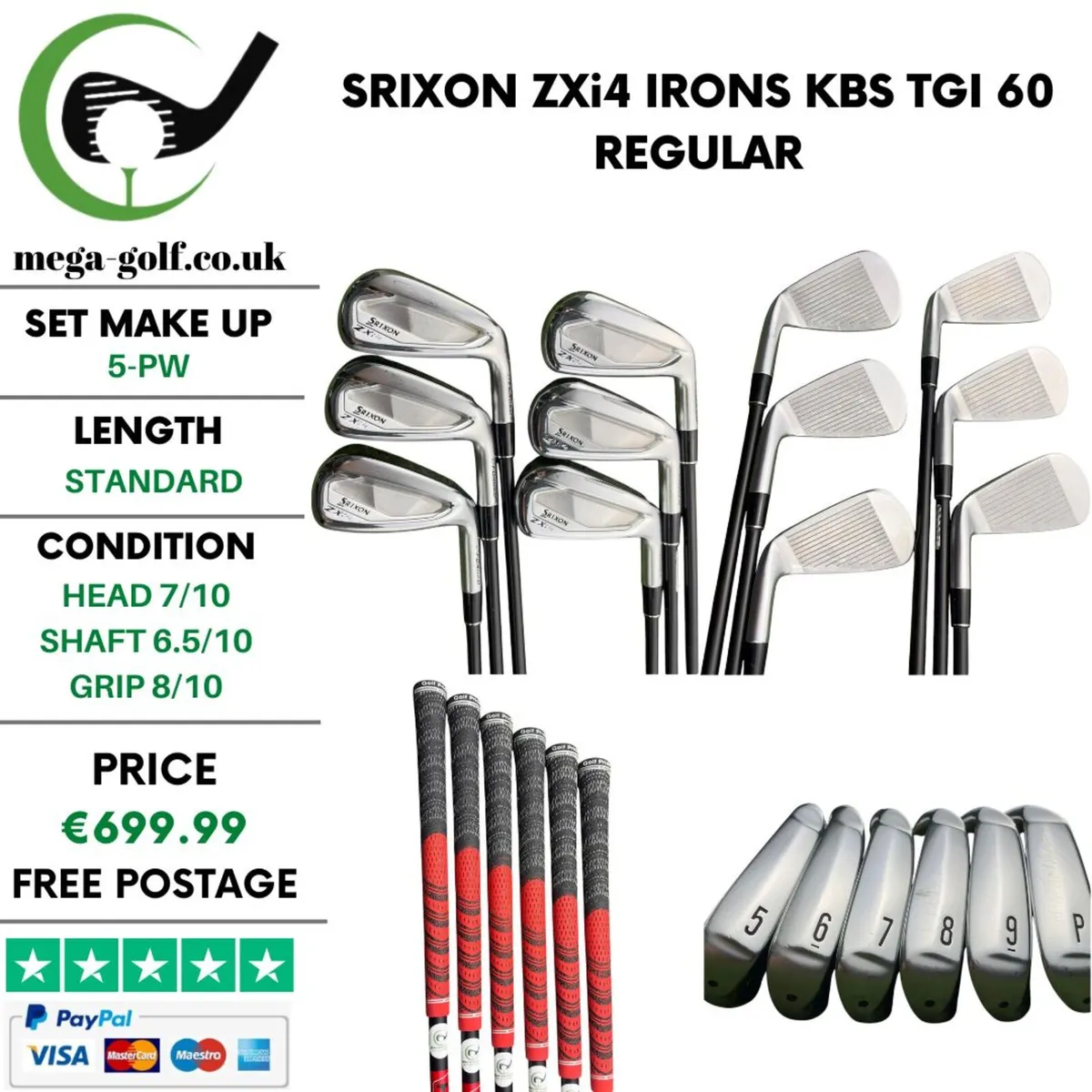 Srixon ZXi4 Irons / 5-Pw / KBS TGI 60 Regular - Image 1