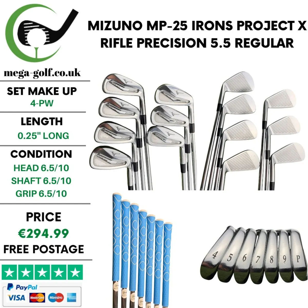 Mizuno MP-25 Irons / 4-Pw / Regular - Image 1