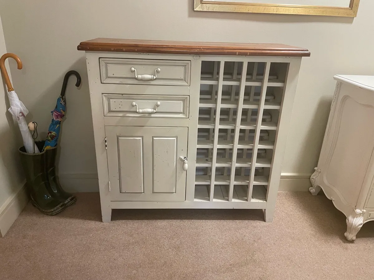 Cream wooden Drinks cabinet - Image 3
