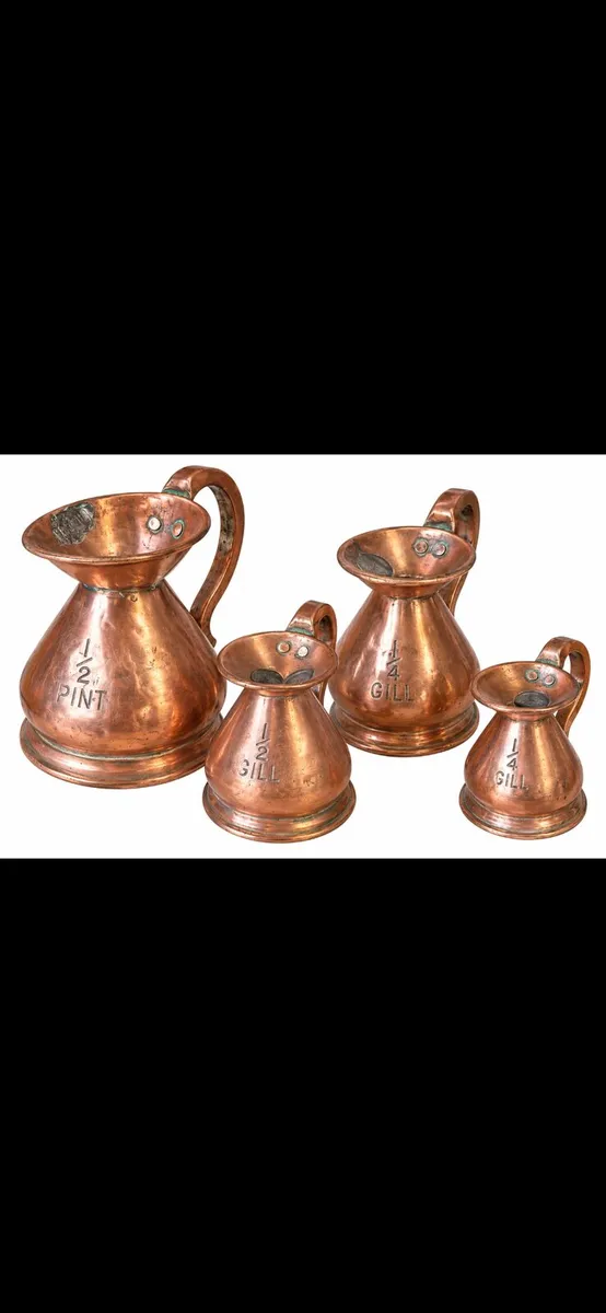 Copper measuring jugs - Image 4