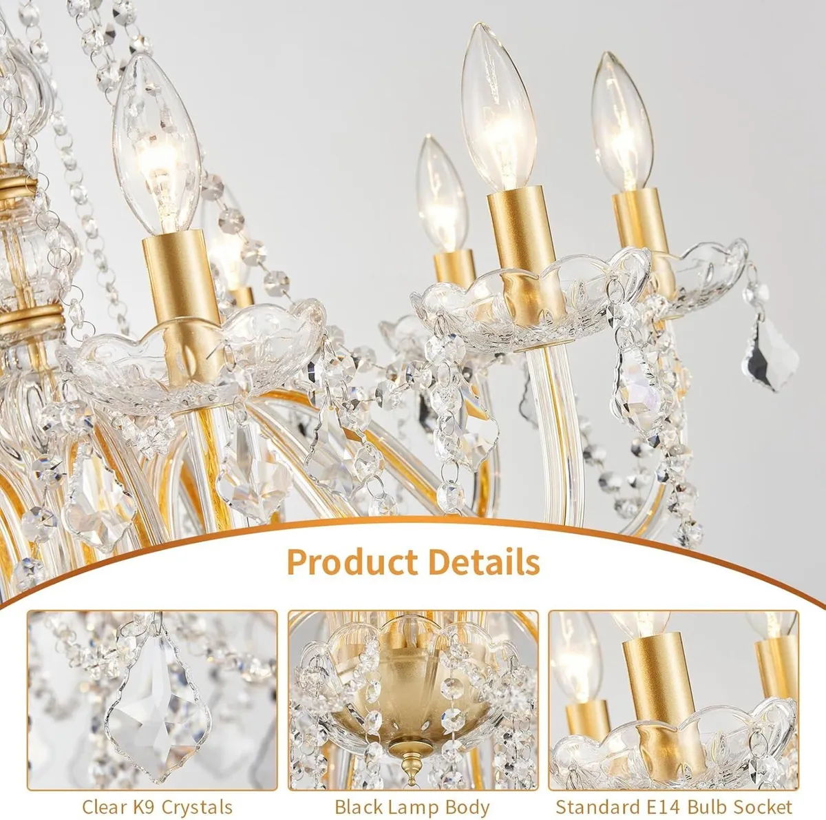 Chandelier 10-Light Contemporary Ceiling Light - Image 3