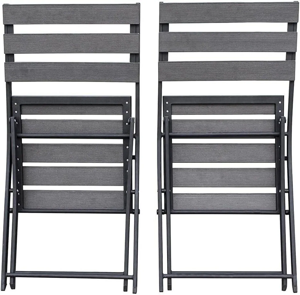 2-Piece Folding Garden Bistro Set with Table - Image 4
