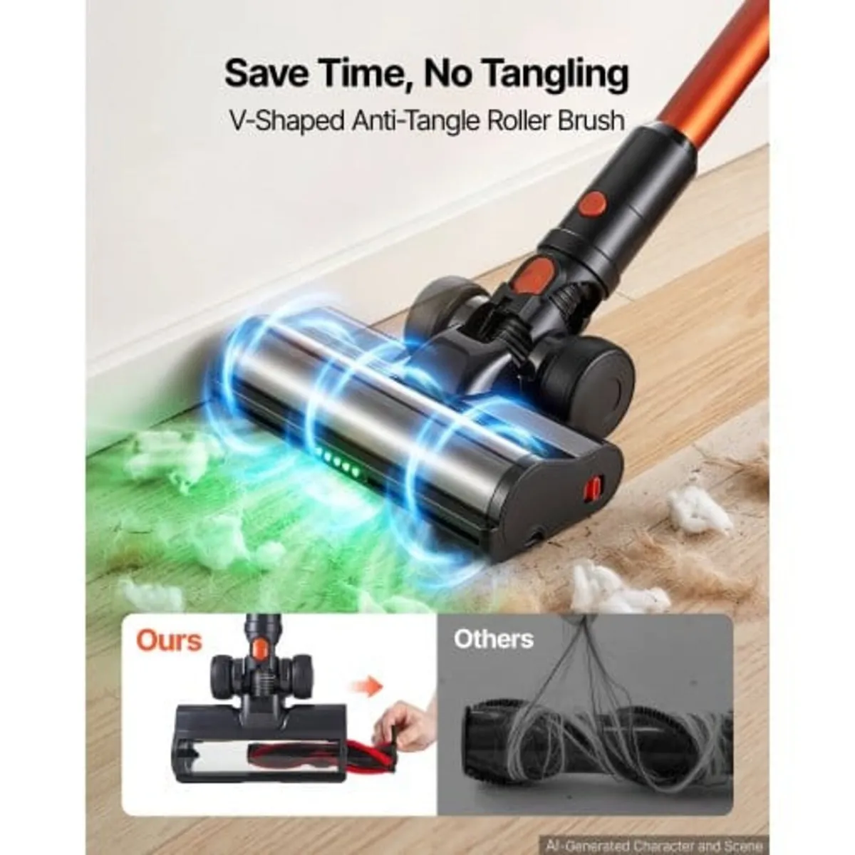 Cordless Vacuum Cleaner 600W 50kPA Cordless Stick - Image 4