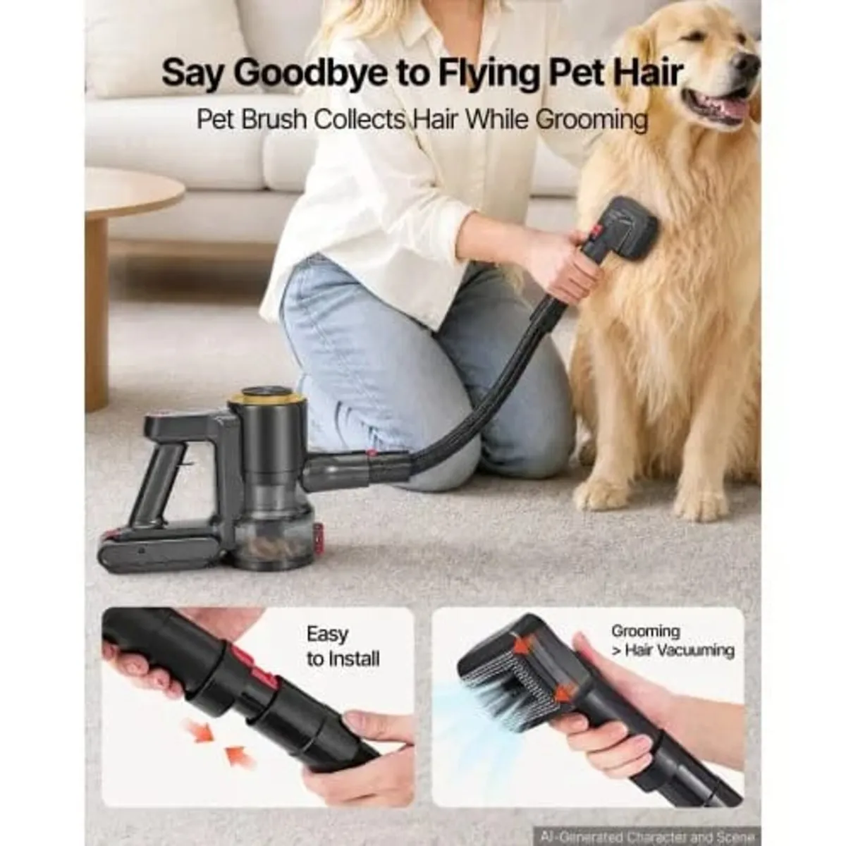 Cordless Vacuum Cleaner 500W 50kPA Cordless Stick - Image 4