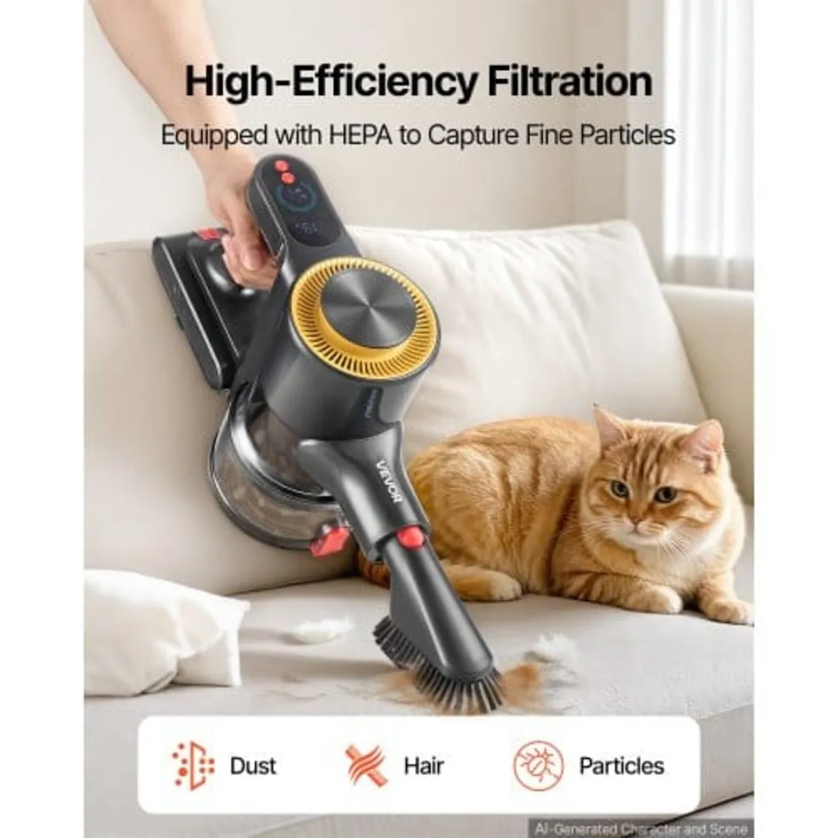 Cordless Vacuum Cleaner 500W 50kPA Cordless Stick - Image 2