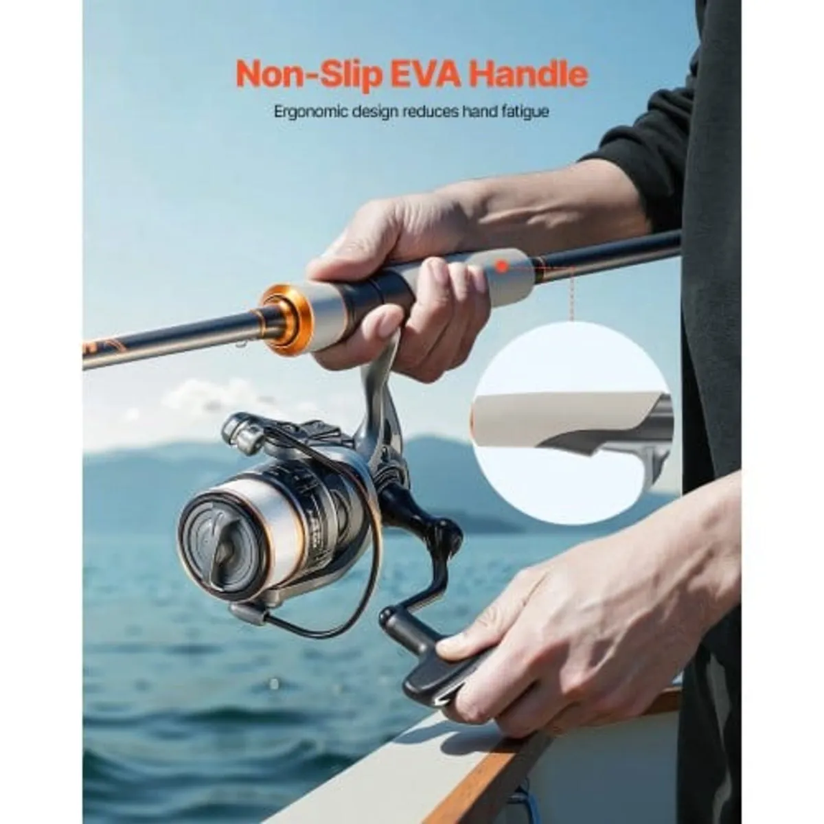 Rod and Fishing Reel Combo, IM6 Fiberglass & Carbo - Image 4