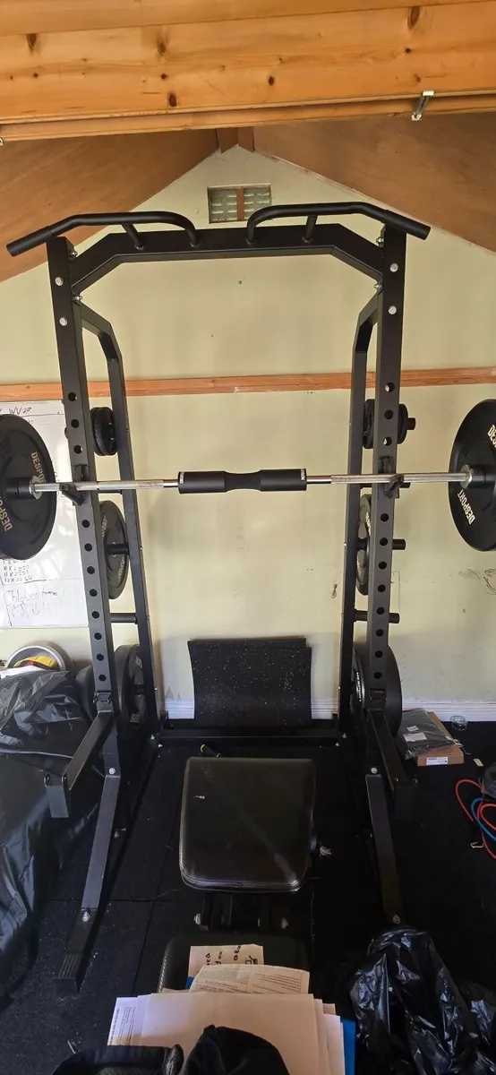Home Gym Weights and Rack - Image 1
