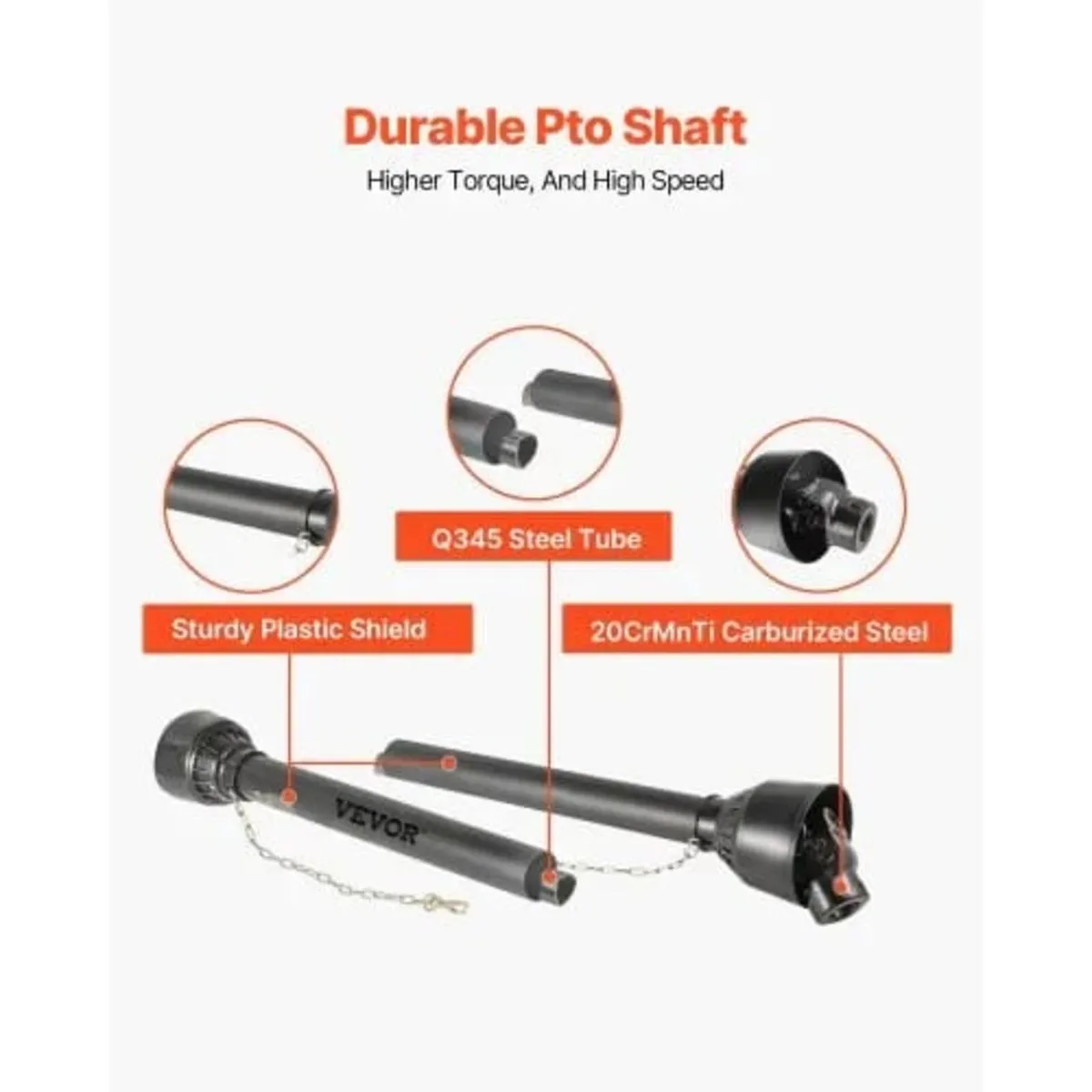 PTO Shaft PTO Drive Shaft 1-3/8" x 6 Spline Ends R - Image 3