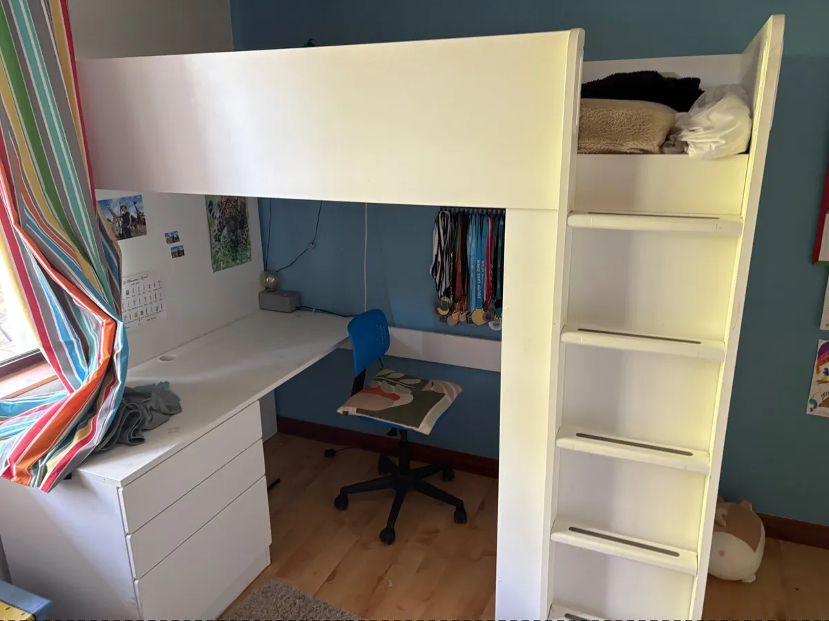 Child’s bunk bed and desk