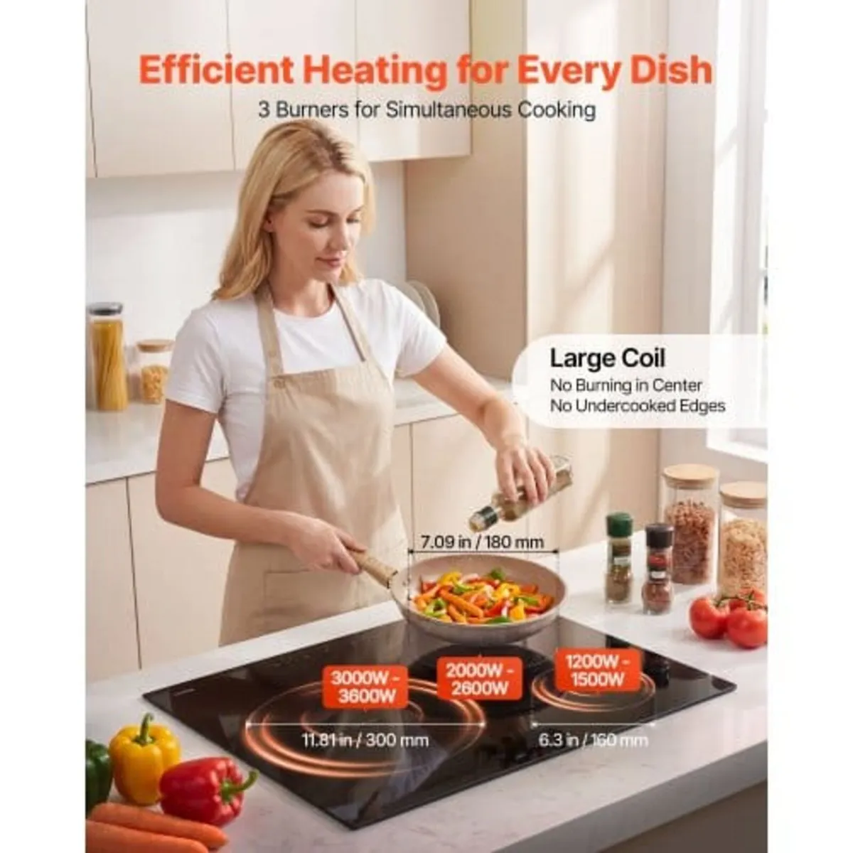 Induction Cooktop 60 cm 3 Burners Built-in Electri - Image 3