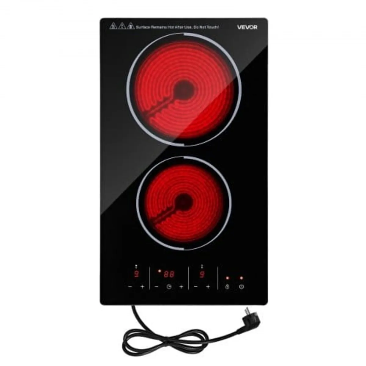 Electric Cooktop 30cm 2 Burners Portable Stove Top - Image 1